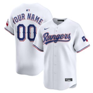Men's Texas Rangers Nike White Home Limited Custom Jersey