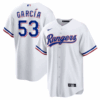 Men's Texas Rangers Adolis Garcia Nike White Home Replica Jersey